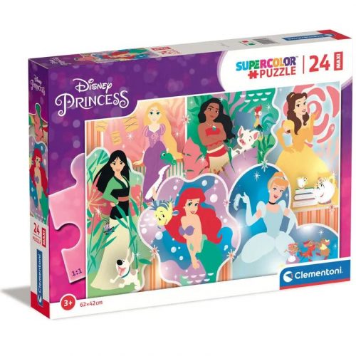 Clementoni - Disney Hercegnők Maxi Puzzle 24 db-os