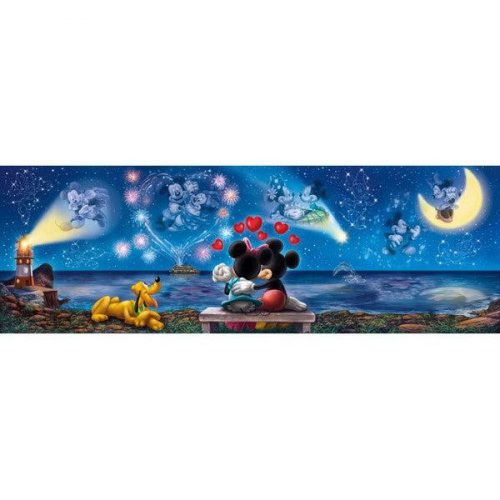 Mickey és Minnie 1000 db-os panoráma puzzle - Clementoni