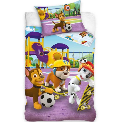 Mancs Őrjárat - Kutyusok a játszótéren ágynemű szett, 140x200 és 70x90 cm-es