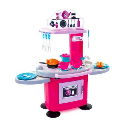 Rózsaszín-lila játékkonyha 26 kiegészítővel - Chefs