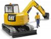 Bruder - Caterpillar mini excavator munkással