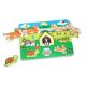 Melissa & Doug Fa Készségfejlesztő játék - Puzzle fogantyúval - Háziállatok