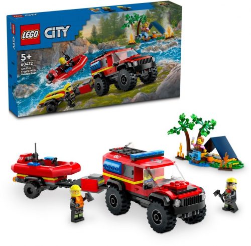 LEGO® City: 60412 4x4 Tűzoltóautó mentőcsónakkal