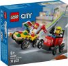 LEGO® City: 60458 Pizzásautó vs. tűzoltóautó, versenyautós csomag