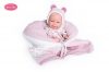 Antonio Juan Csecsemő baba rózsaszín takaróval - 33 cm-es