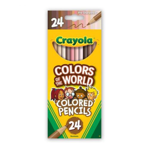 Crayola - Sokszínű Világ, bőrszín árnyalatú színes ceruza készlet - 24 db-os