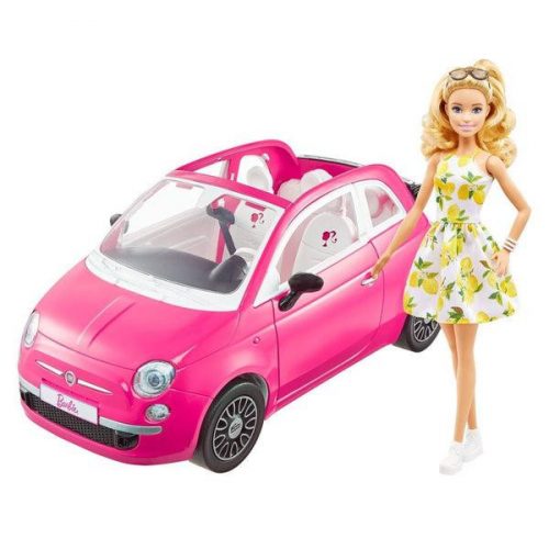 Barbie Fiat 500 autóval