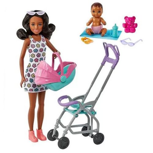Barbie Skipper Babysitters baba és játékszett