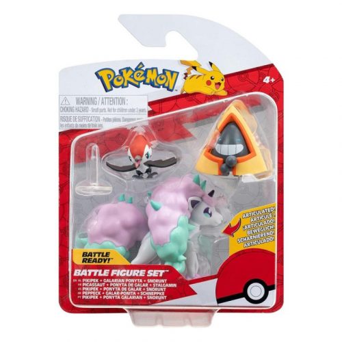 Pokémon játékfigura szett 3 db-os: Snorunt - Pikipek - Galarian Ponyta