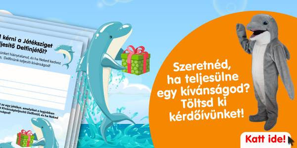 Játéksziget kívánságteljesítő delfin