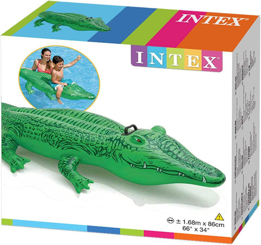 Intex - Krokodil Lovaglómatrac 168 x 86 cm-es termék 2. képe