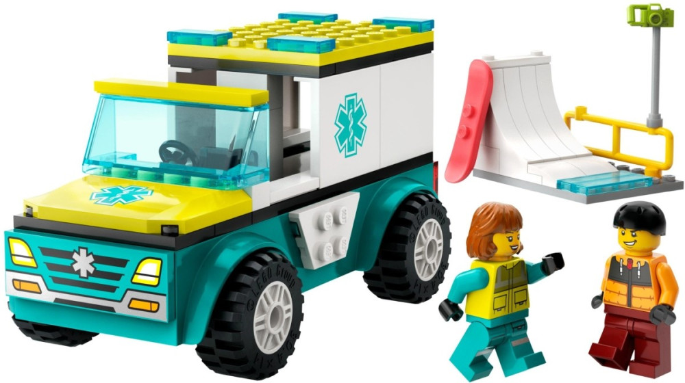 LEGO® City: 60403 Mentőautó és snowboardos termék 2. képe