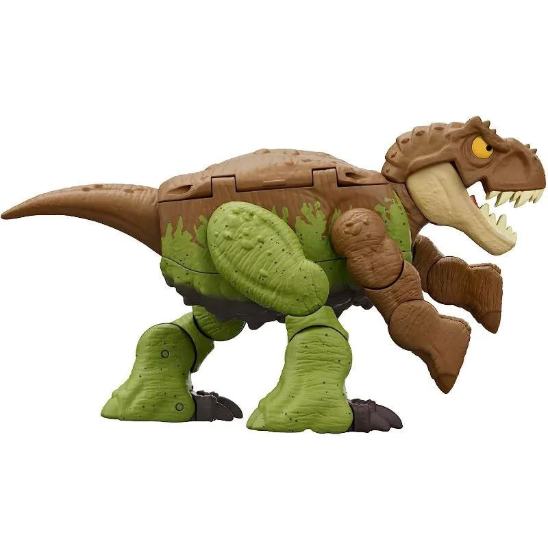 Jurassic World: Átalakuló dinó - T-Rex és Ankylosaurus barna-zöld játékfigura termék 2. képe