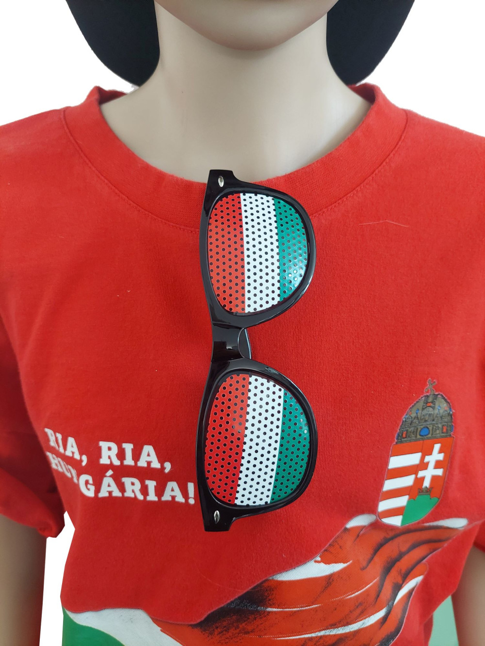 Magyar nemzeti színű szurkolói szemüveg termék 2. képe