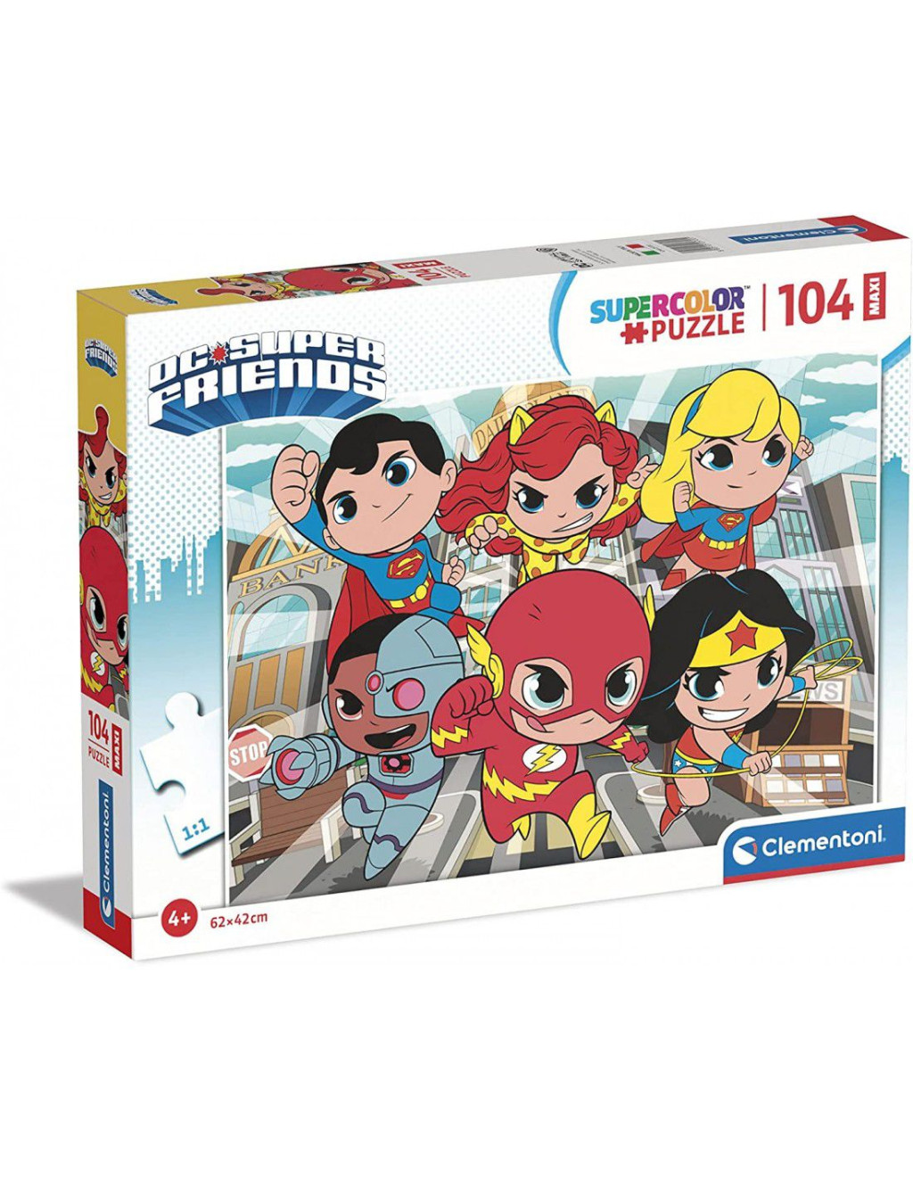 Clementoni - DC Comics Maxi Puzzle 104 db-os akciós termékkép 1