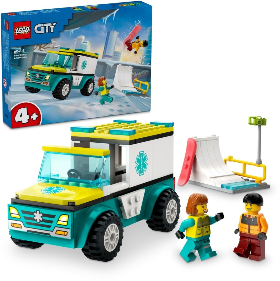 LEGO® City: 60403 Mentőautó és snowboardos akciós termékkép 1