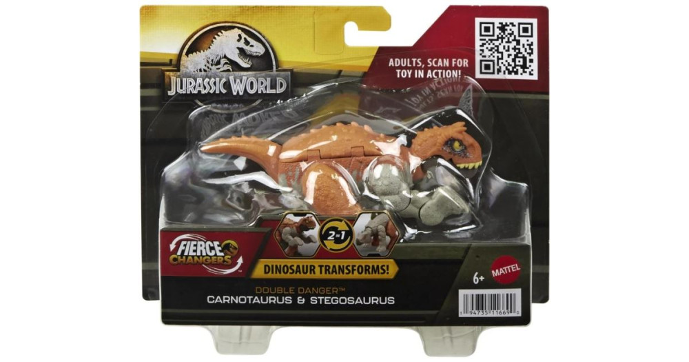 Jurassic World: Átalakuló dinó - Cranotaurus és Stregosaurus játékfigura akciós termékkép 1