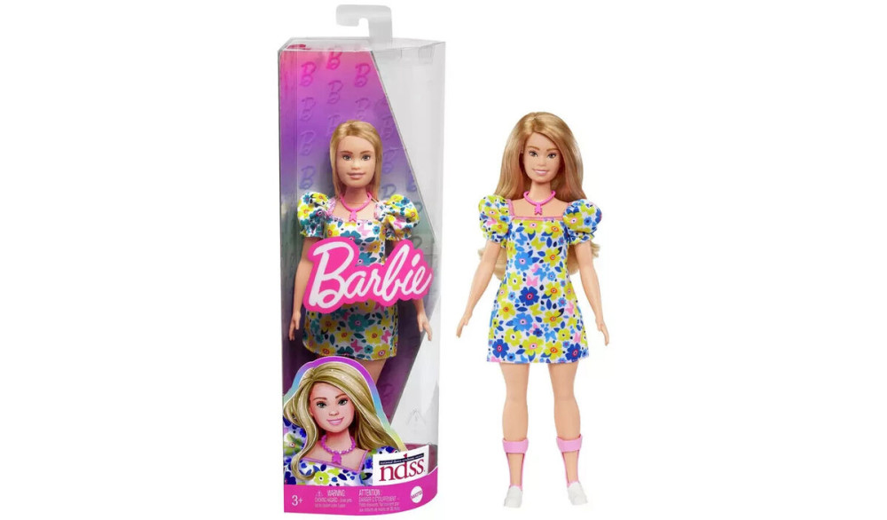 Barbie Fashionista baba - Szőke hajú virágos ruhás akciós termékkép 1